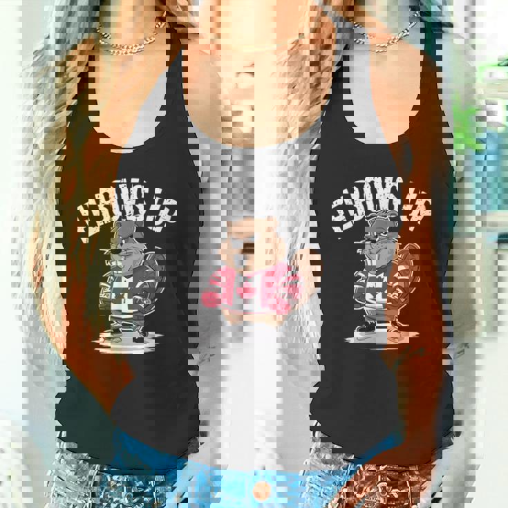 エルボーズ アップ ホッケー ビーバー カナダ人 誇り高き北 強くて自由 タンクトップ