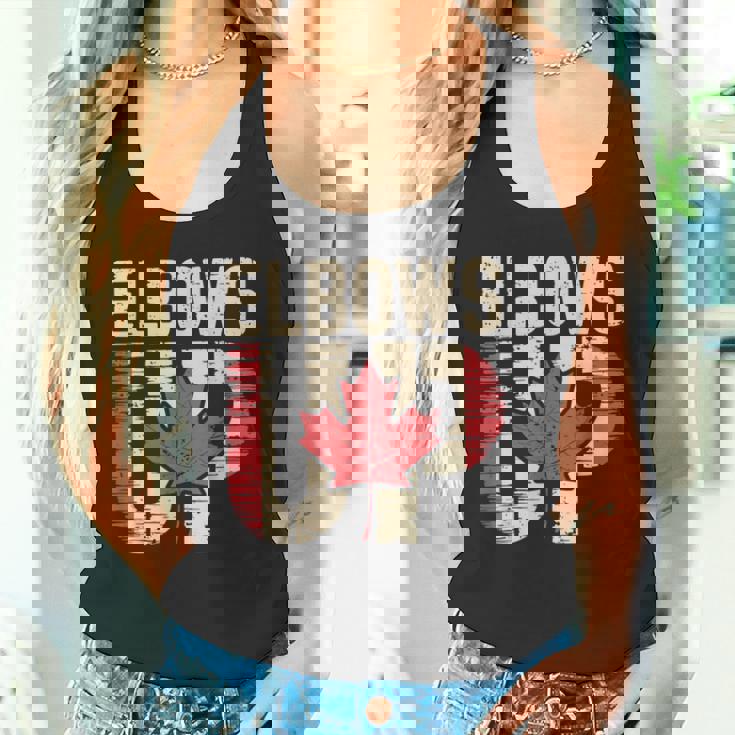 エルボーズアップ カナダ カナダ国旗 プライド 北 強い メープルリーフ タンクトップ