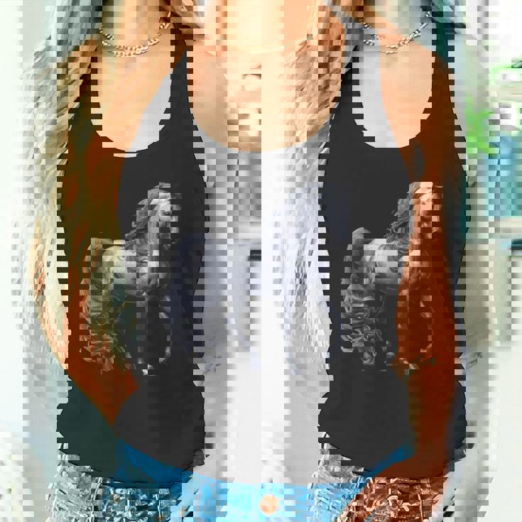 エレガントなアラビア馬のデザイン、馬好きに最適です。 タンクトップ