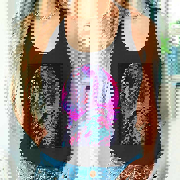 エレガントな芸者 日本の美デザインへのオマージュ タンクトップ