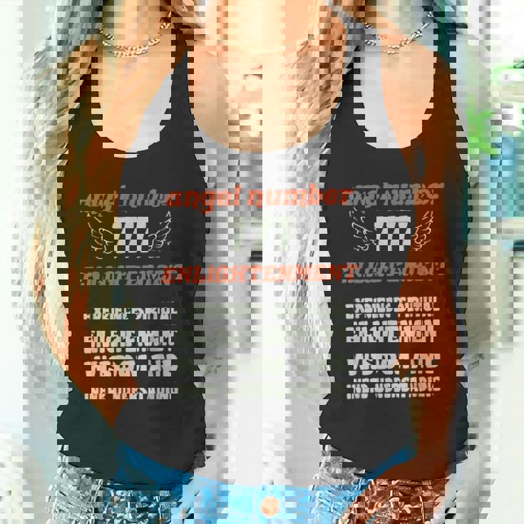 エンジェルナンバー777エンライトメント数秘術パーソナルナンバー777 タンクトップ