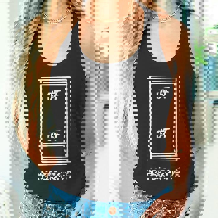 オフオフ やる気スイッチ ジョーク かわいい おやじギャグ ギャグ おもしろ タンクトップ