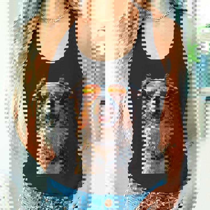 オーストラリアン・シェパード＆サングラス 愛犬家 シェパード タンクトップ