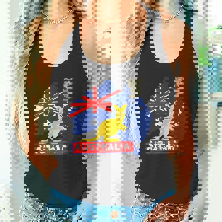 オーストラリア国旗マップ コンチネント カンガルー コアラ タンクトップ