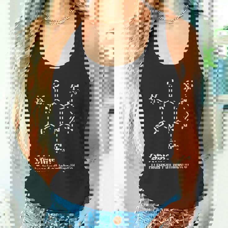 カフェイン分子化学カップ コーヒー タンクトップ