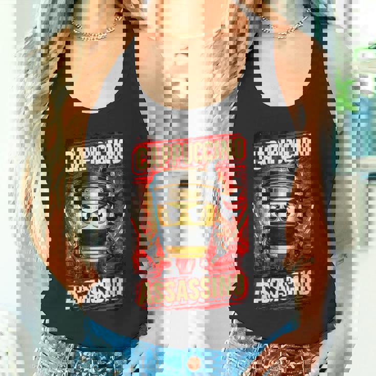 カプチーノ アサシーノ イタリアン ブレイン ミーム 日本語 忍者 タンクトップ