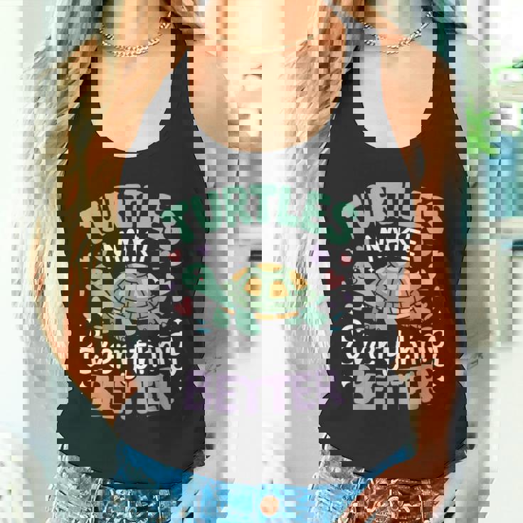 カメがすべてを良くするかわいい陸亀 タンクトップ