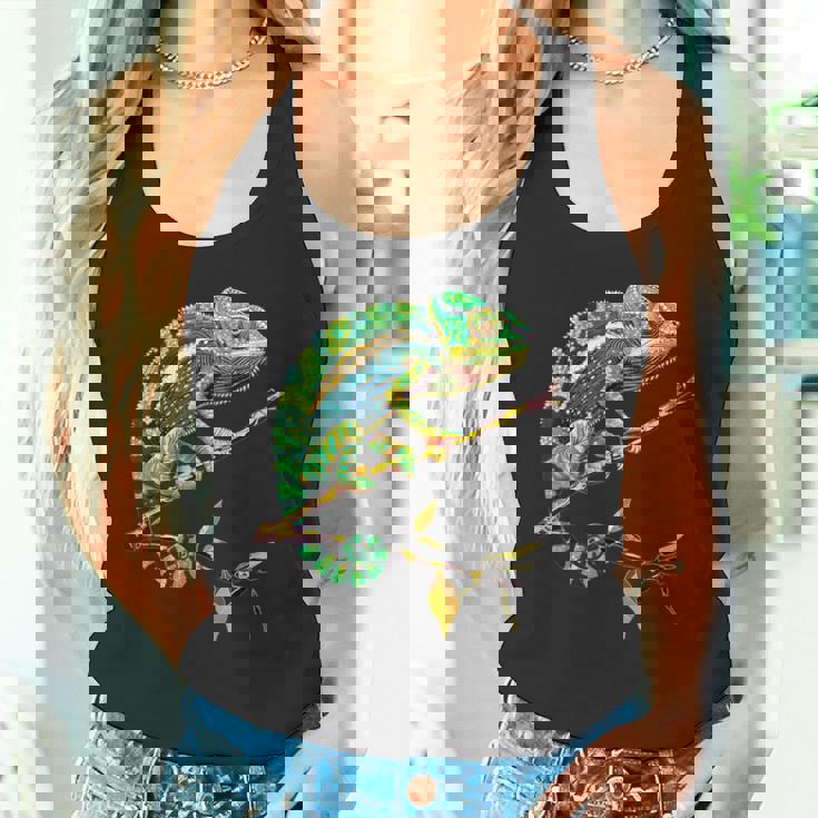 カメレオン トカゲ 爬虫類 カメレオン イグアナ トカゲ カメレオン タンクトップ