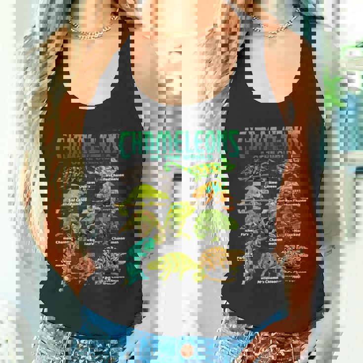 カメレオンズ・オブ・ザ・ワールド 知育爬虫類 トカゲ好き タンクトップ