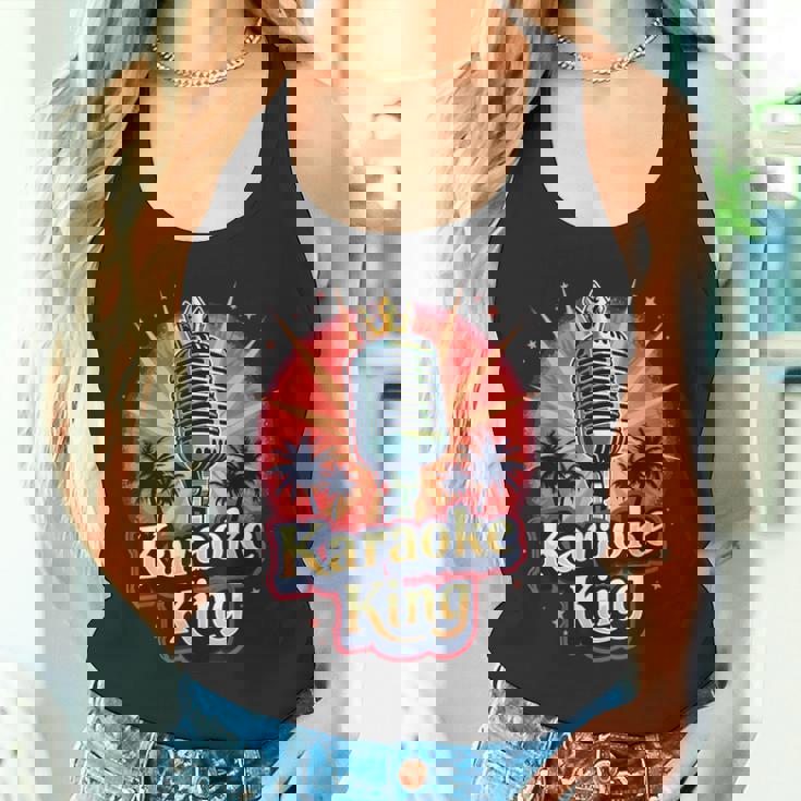 カラオケ愛好家のための面白いカラオケキング タンクトップ