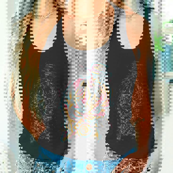 カラフル サックス 音楽 ジャズ バンド ミュージシャン トランペット トロンボーン タンクトップ