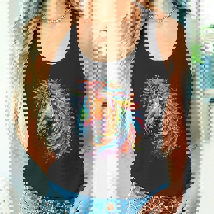 カラフルなアイルランドのドラフト馬愛好家スプラッシュアート タンクトップ