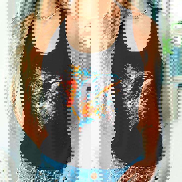 カラフルなシャチ タンクトップ