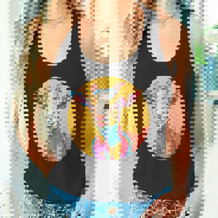 カラフルなヤギ タンクトップ