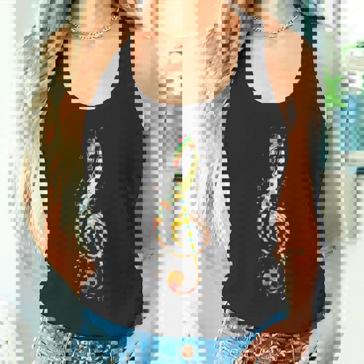 カラフルな音符 タンクトップ