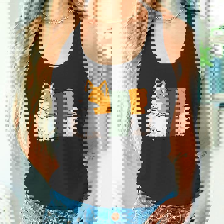 カワイイ かわいい 寿司 コーギー コーギー好き タンクトップ