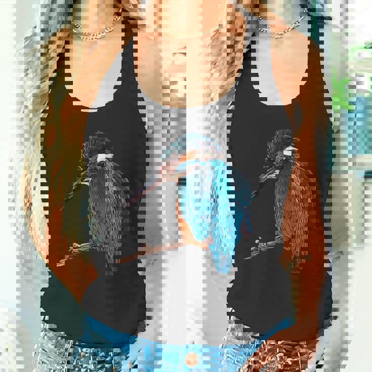 カワセミ 動物モチーフ 動物の顔 鳥モチーフ 動物モチーフ 鳥 カワセミ タンクトップ