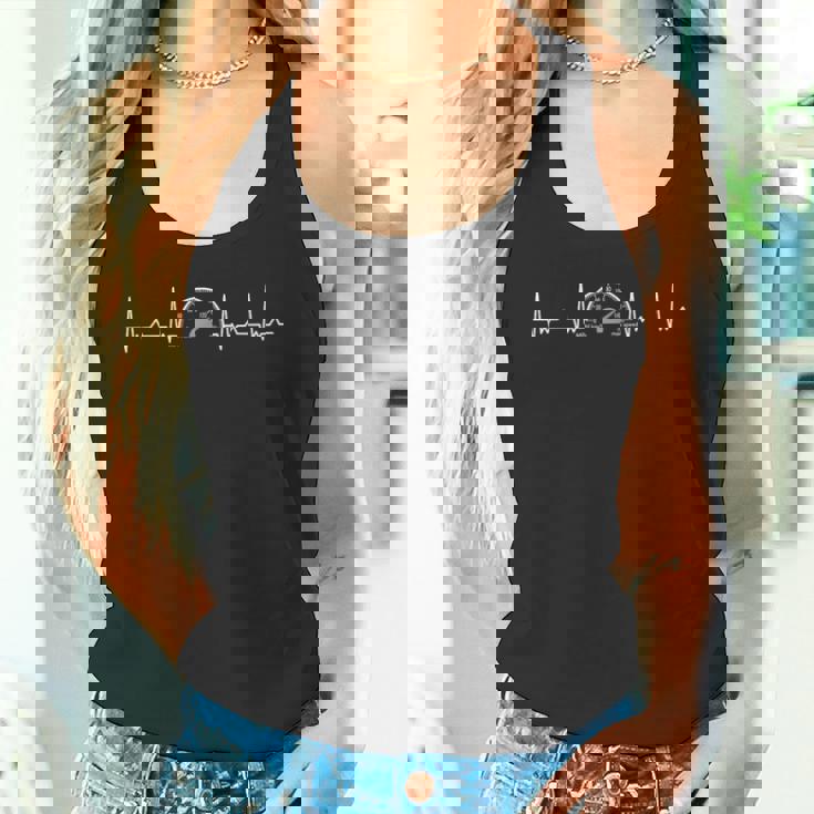 カースピードメーター 自動車整備士 心拍デザイン タンクトップ