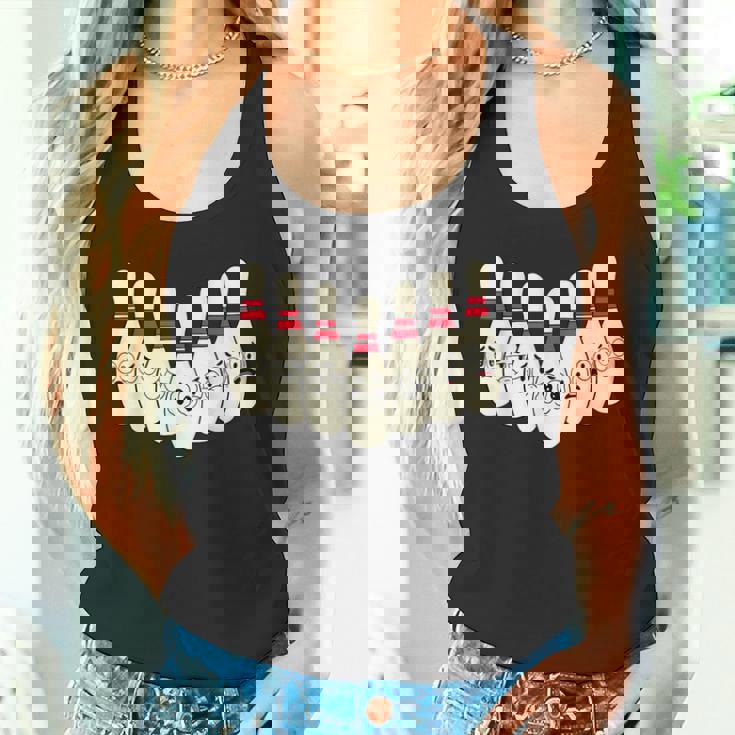 カートゥーン ボウリング 面白い 怖い ボウリング タンクトップ