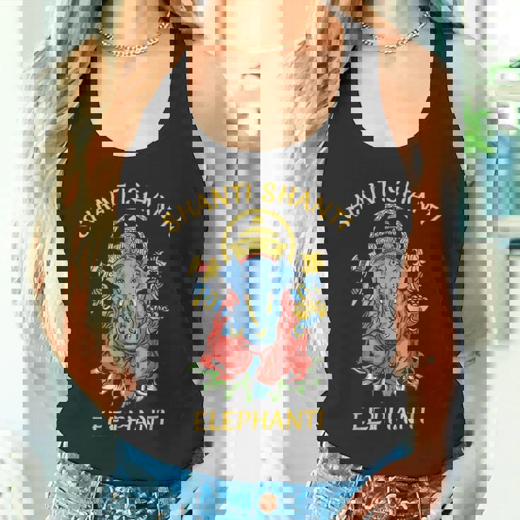 ガネーシャ ヨガ シャンティ 象 ブッダ 象 タンクトップ