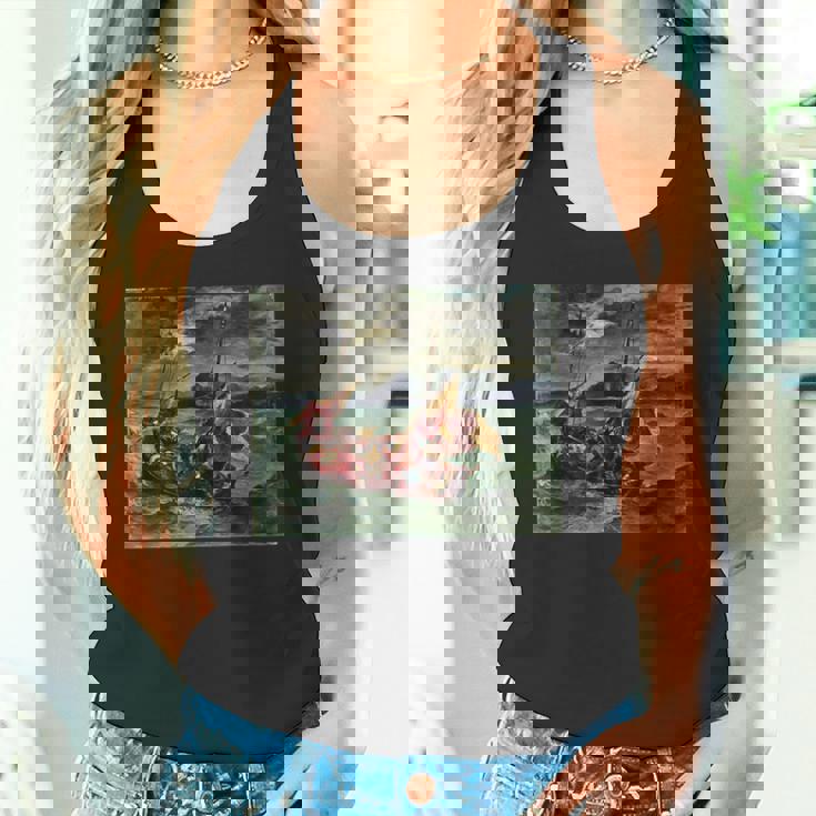 ガリラヤの海のキリスト ユージン・ドラクロワ タンクトップ