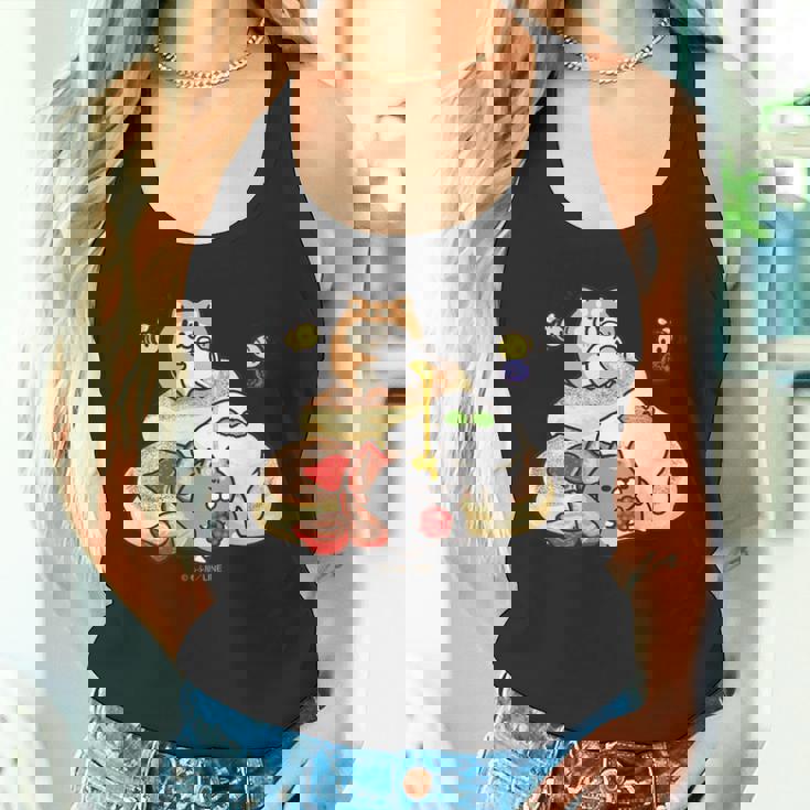 キッズ ボンレス犬とボンレス猫 パンケーキ タンクトップ