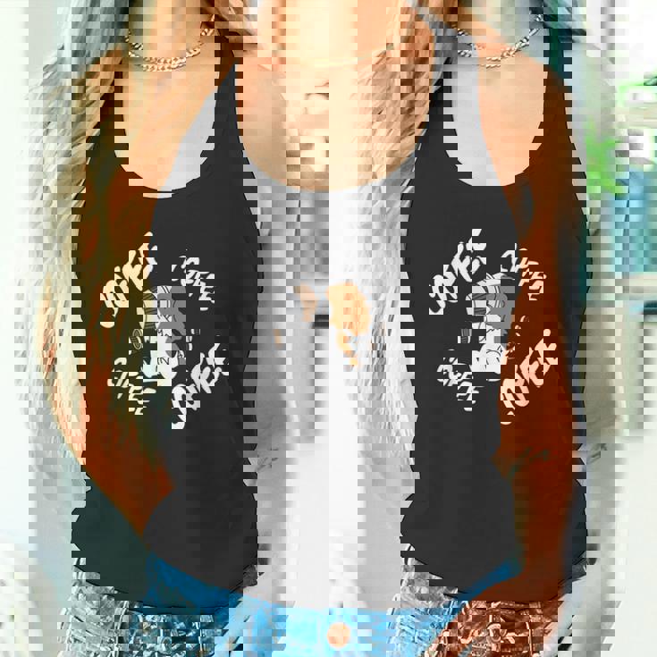 キャバリエ キング チャールズ スパニエル 犬 コーヒー タンクトップ