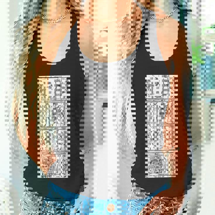 キャラクターモンタージュクリスマスキャロルtシャツ-ヴィンテージスクルージ タンクトップ