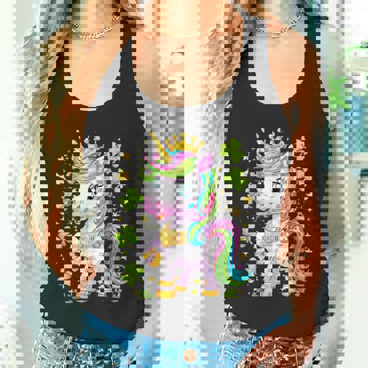 キュート レプリコーン ユニコーン シャムロック 聖パトリックデー ガールズ キッズ タンクトップ