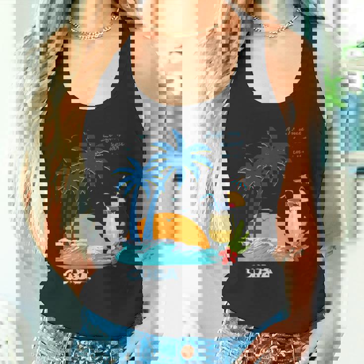 キューバ 熱帯の風景 ハバナ ギフト お土産 カリブ海 ヤシの木 冒険 タンクトップ