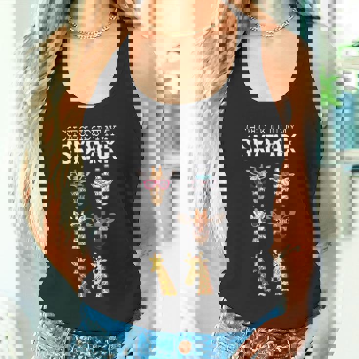 キリン オーナメント キリン グッズ アニマル プリント キリン 6 パック タンクトップ