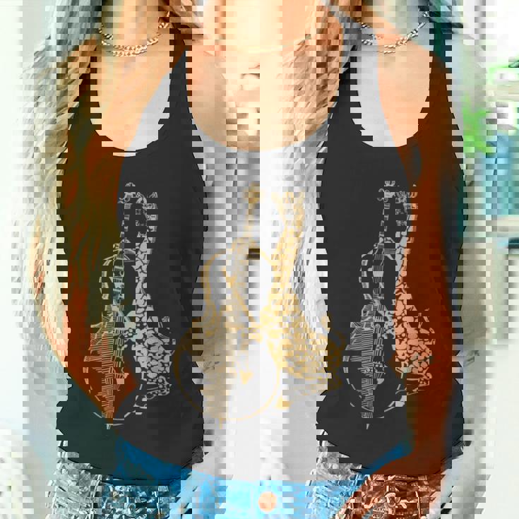 キリン 演奏 チェロ おもしろい 動物 チェリスト ロック ミュージシャン アート タンクトップ