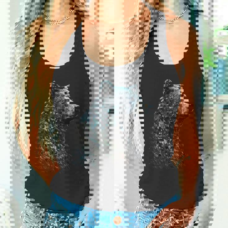 クマ、動物好き、動物クマ タンクトップ