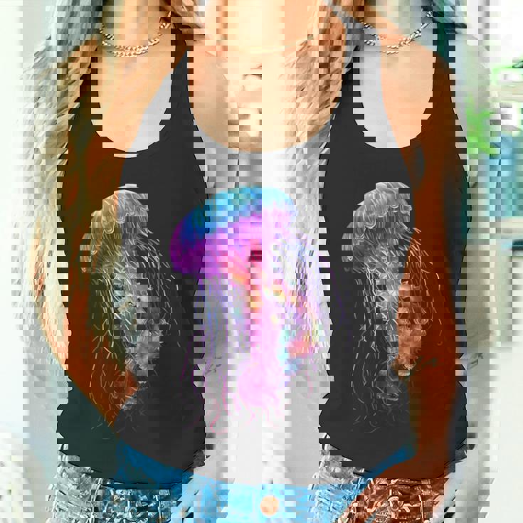 クラゲ 動物 モチーフ アート クラゲ タンクトップ