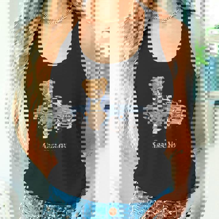 クラシックカーがかわいいテディベア。 タンクトップ