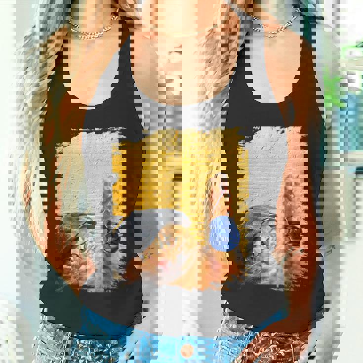 クラシックブルーヨーヨーの猫 タンクトップ