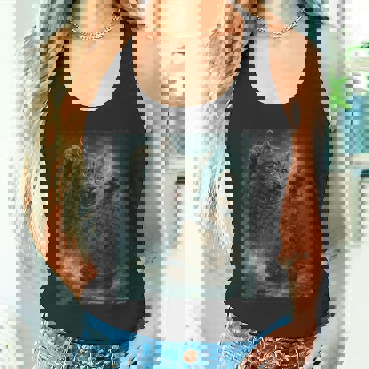 クラーケンの海の怪獣が海に潜る海賊船を襲う巨大猫 タンクトップ