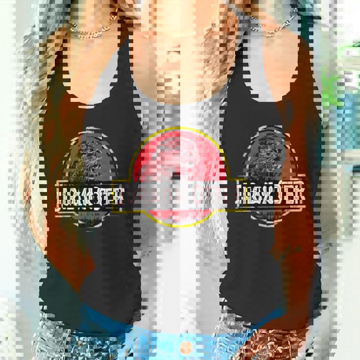 クリスマス用のかわいくて楽しいカワウソ。 タンクトップ