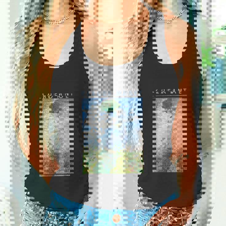 クロード モネ 面白いtシャツ アート 日傘 印象派 絵画 メンズ レディース 面白い 服 美術 油彩画 タンクトップ