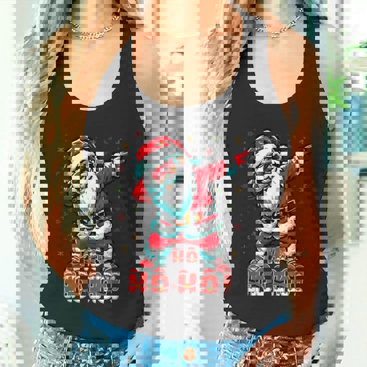 クールなサンタクロースダブダンシング クリスマス 面白いクリスマスダビング タンクトップ