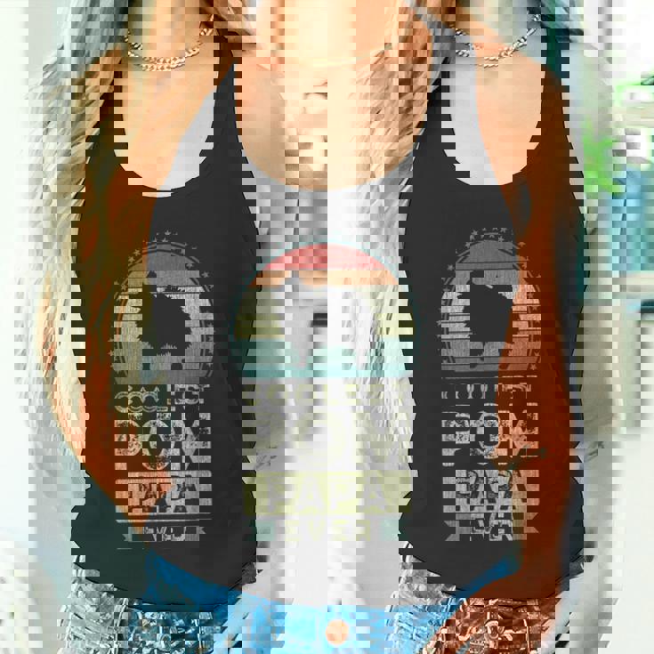 クールなポメラニアン・パパ、父の日 タンクトップ