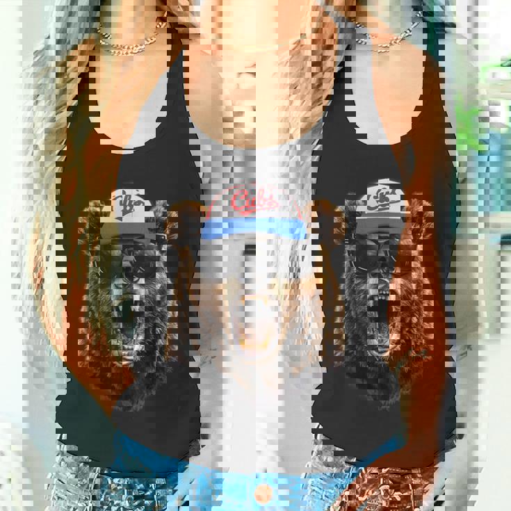 グラフィック カブス 名前 アンティーク風 80年代 カブス 名前 スタイル ギフト アイデア タンクトップ