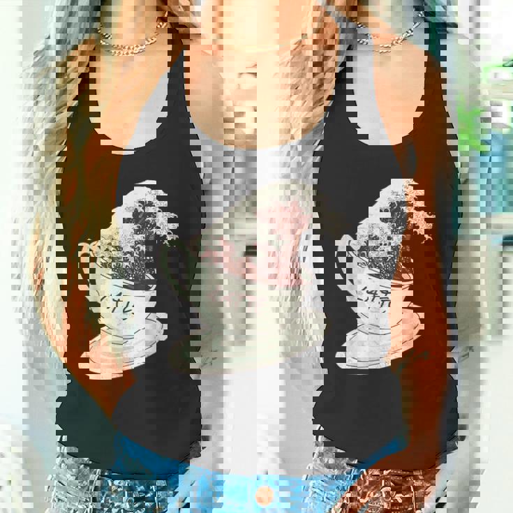 グレートウェーブ カフェラテ コーヒー カフェイン 神奈川 北斎 タンクトップ