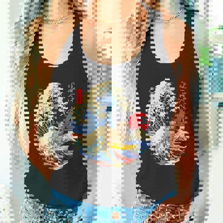 ケアンテリア 日本の神奈川波 サーフ 忠実な犬 タンクトップ