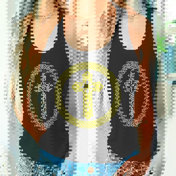 ケルト十字架 キリスト教 聖書 神 信仰 イエスキリスト タンクトップ