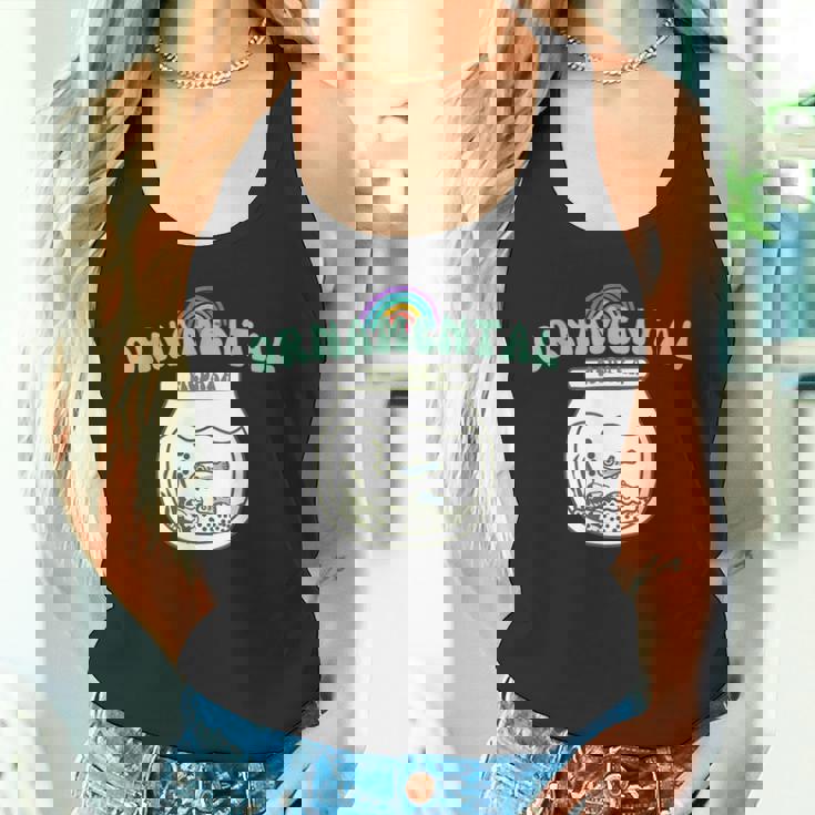 コットン オリジナル プリント ユーモア メダカ 鑑賞用 ロゴ タンクトップ