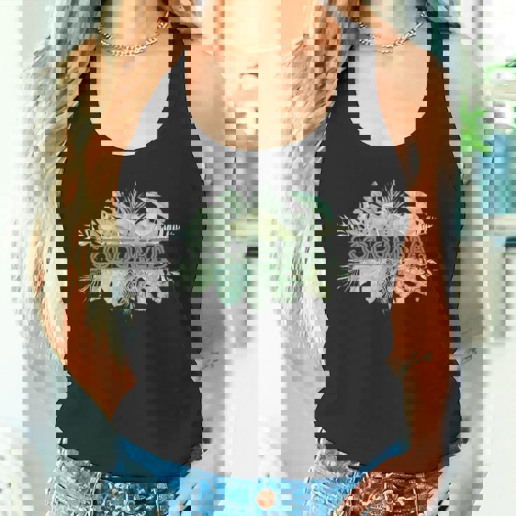 コロンビア ラテンアメリカ カリブ海 太平洋 エコツー リズム ギフト お土産 モンステラヤシ ビーチ ヤシの木 タンクトップ