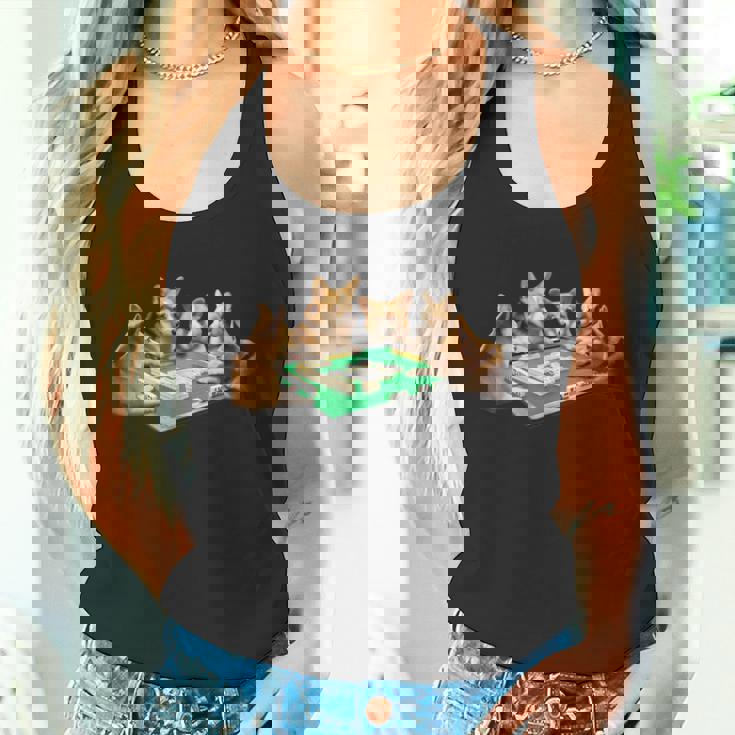 コーギー イヌ 麻雀 面白いtシャツ 犬 文字入り メンズ おもしろ 面白い 服 おもしろグッズ ネタ 雀士 タンクトップ