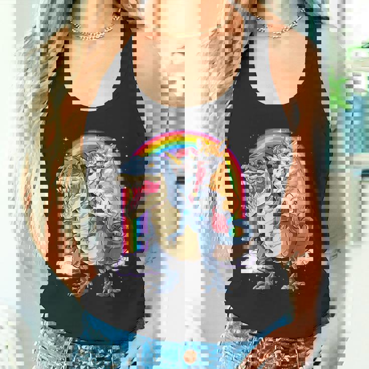 コーギー ユニコーン 恐竜 レックス キッズ ガールズ レインボー ギフト タンクトップ