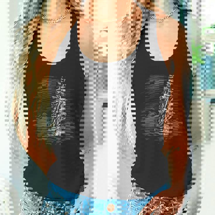 コース上の帆船 タンクトップ